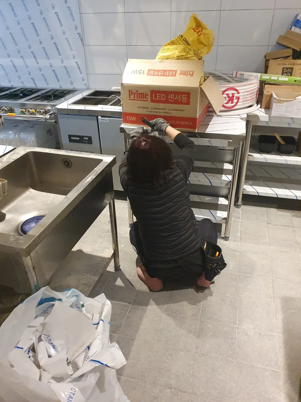 주방 집기 정리 — 사북읍 식당청소 현장