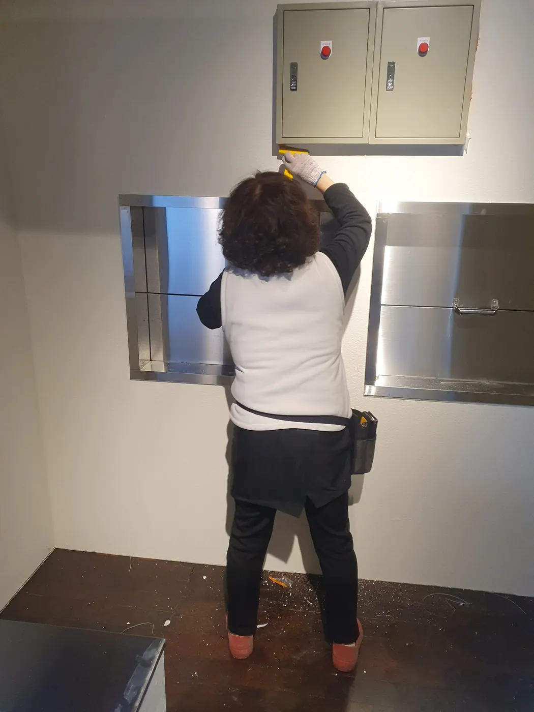 작업 진행 — 청학동 식당청소 현장