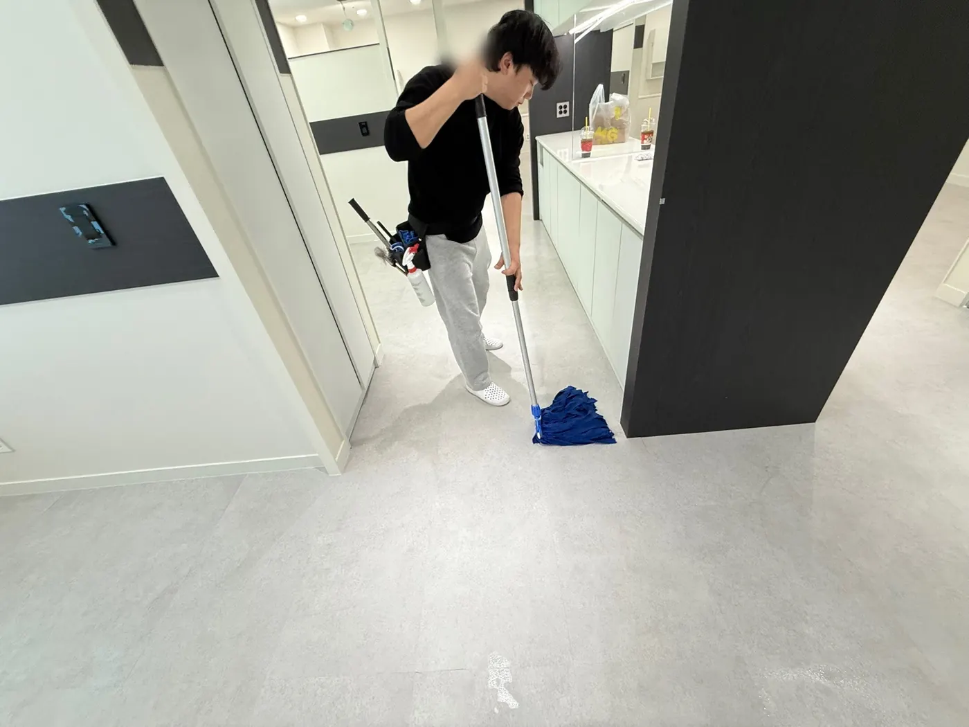 세정 진행 — 횡성군 상가청소 현장